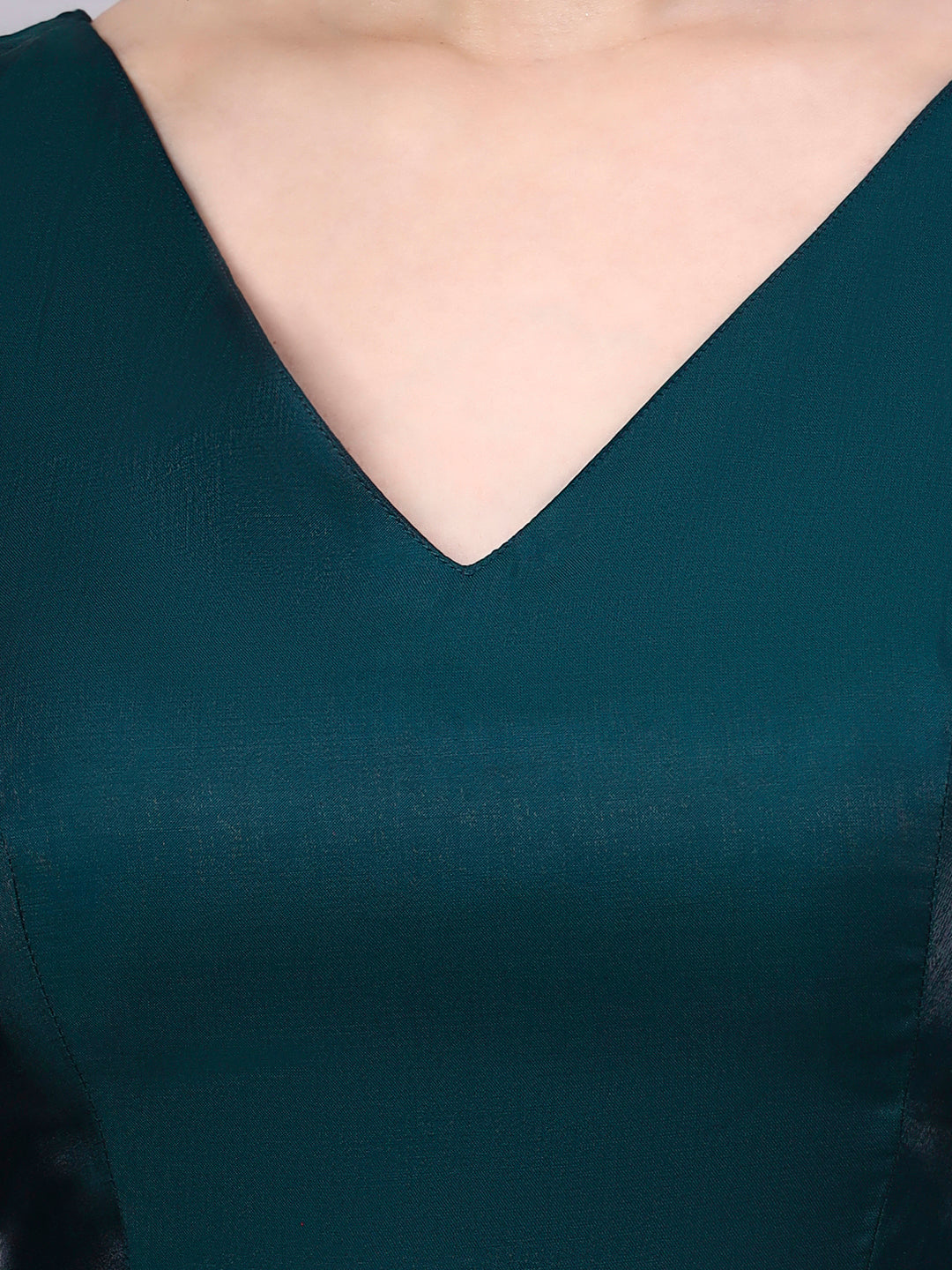 Morpich Padded Satin Cotton Glass Silk Blouse for Women