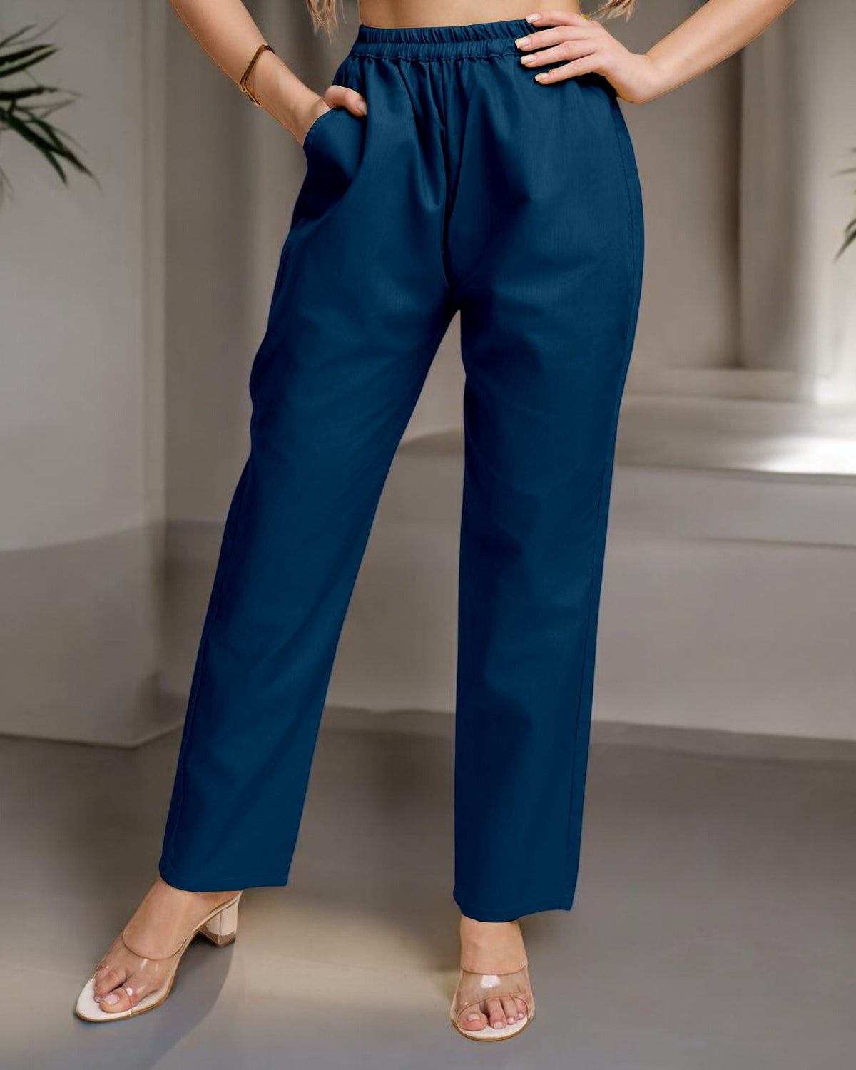NvayBlue Straight Kurta Set for Women