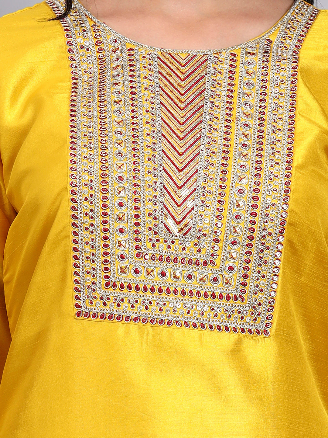 Yellow Embroidered Kurta Set