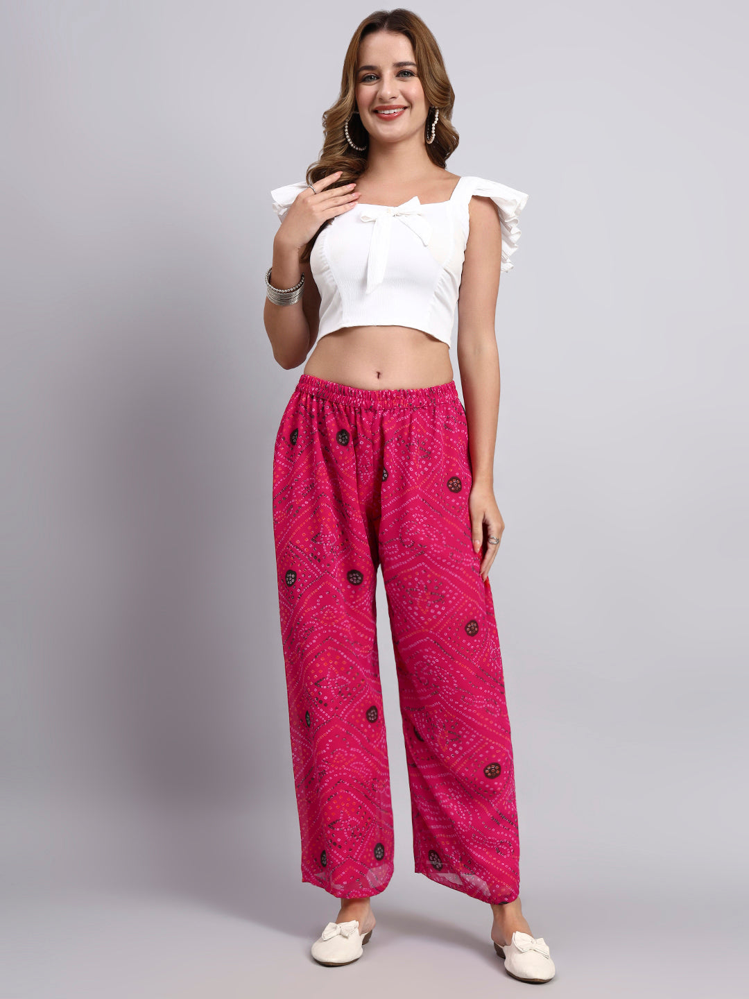 Women’s Bandhani Printed Palazzo Pants