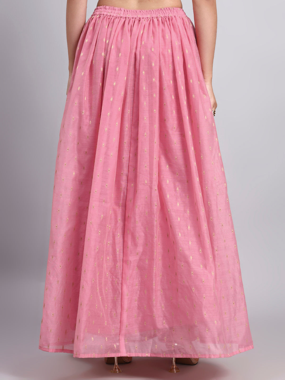 Pink Flared Skirt
