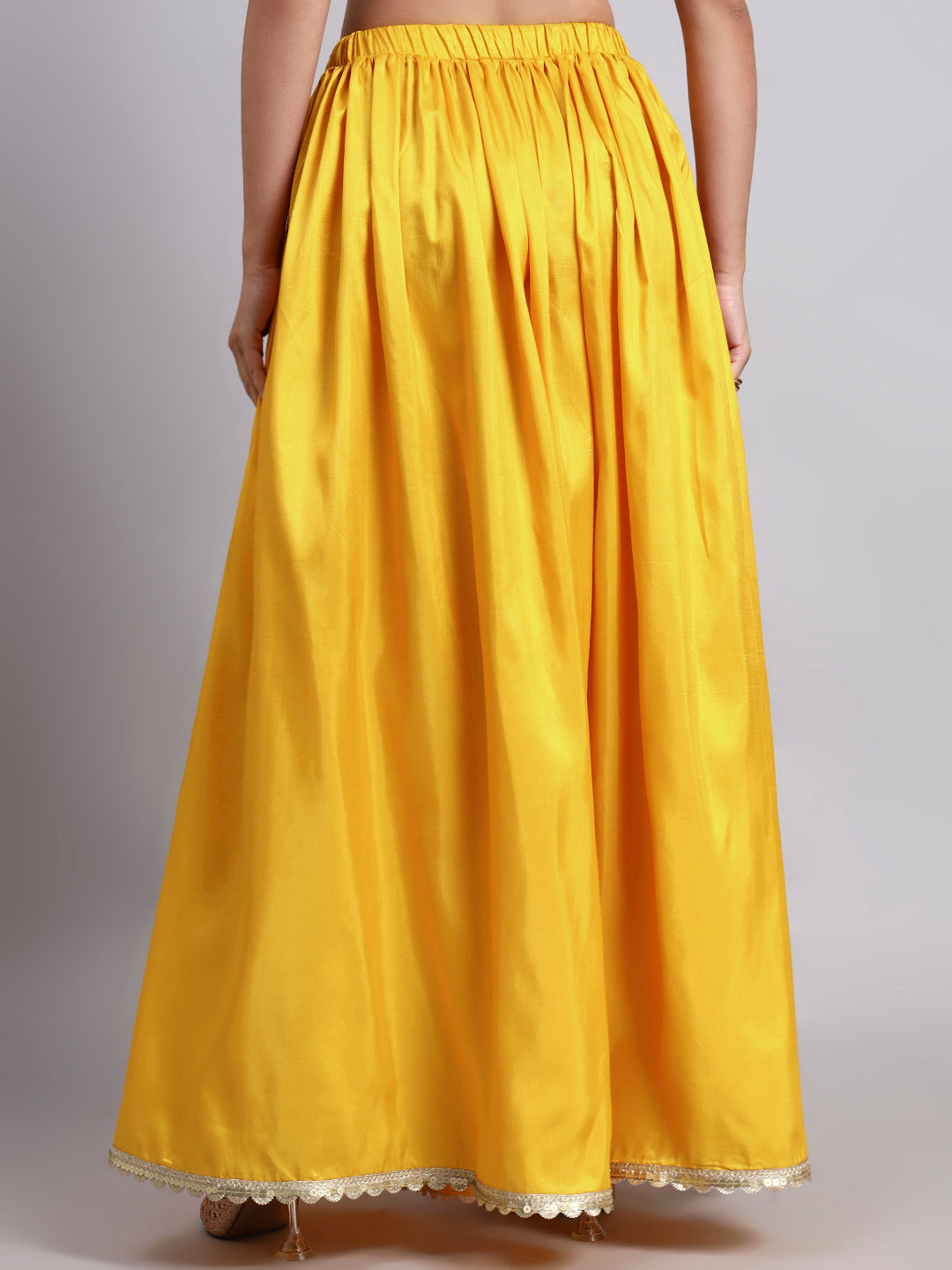 Yellow Flowy Maxi Skirt