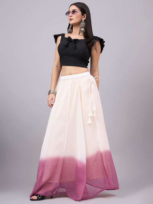 Mulberry Ombre Flowy Skirt
