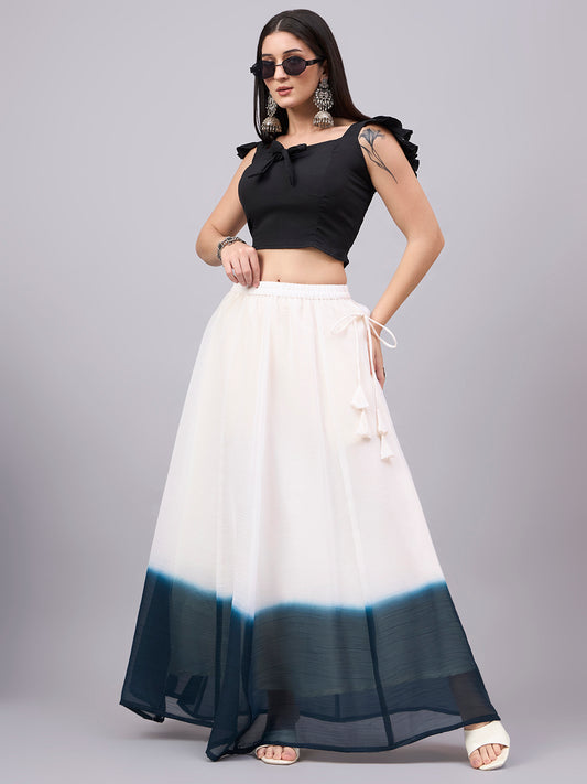 Blue Ombre Flowy Skirt