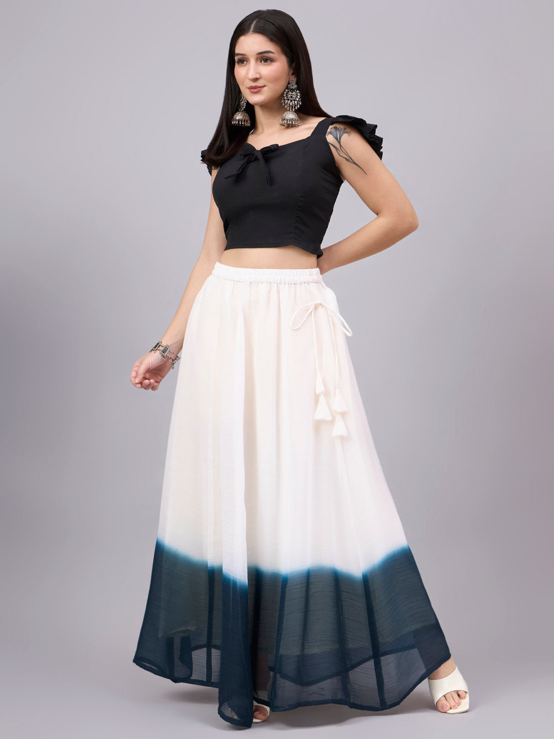 Blue Ombre Flowy Skirt
