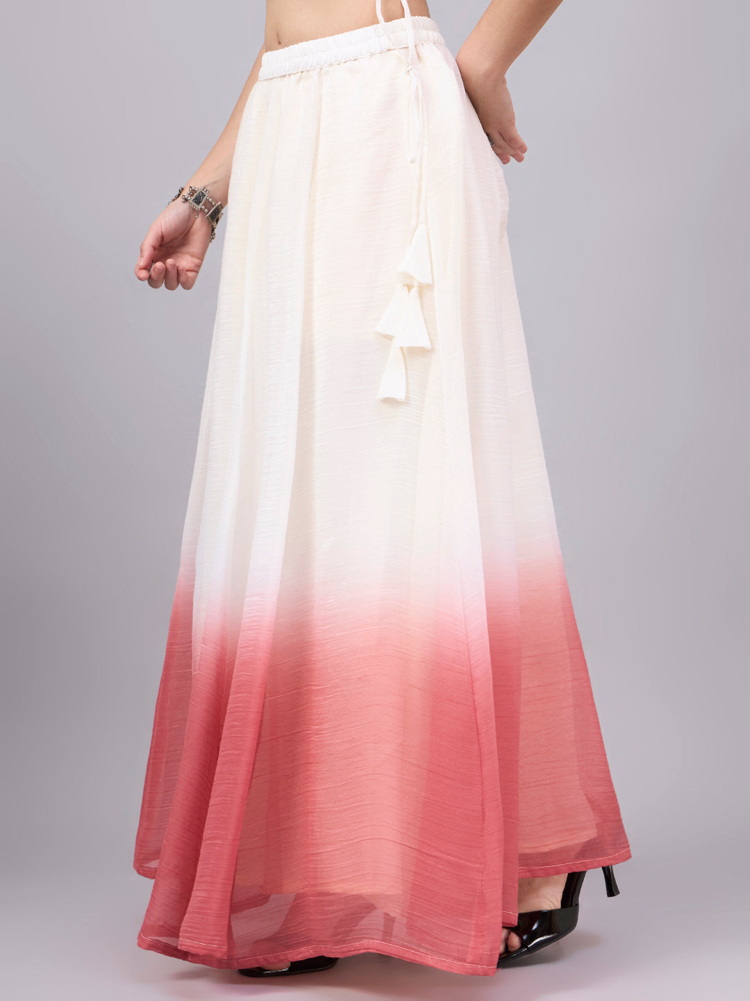 Peach Ombre Flowy Skirt