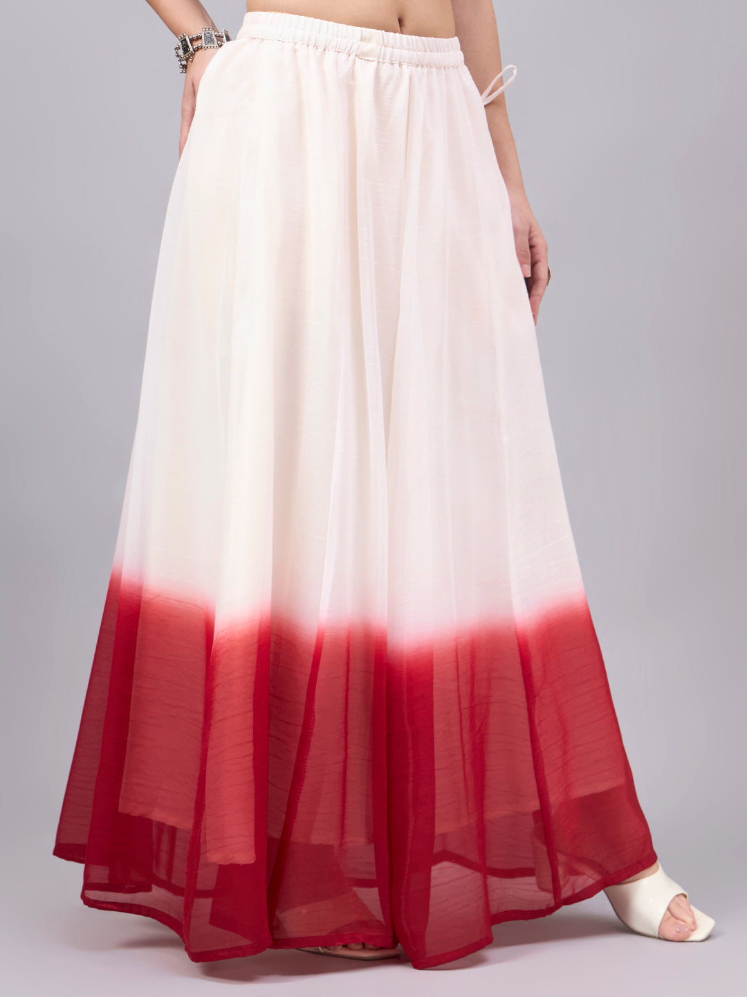 Red Ombre Flowy Skirt