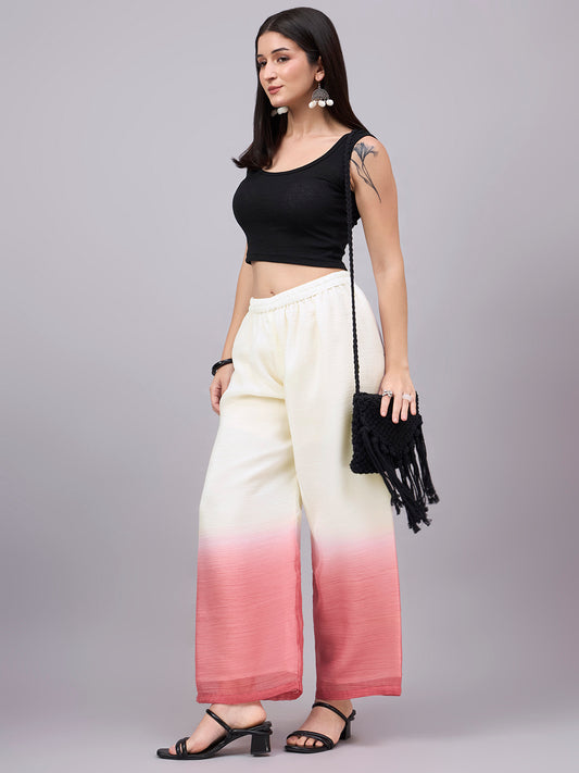 Women’s Peach Ombre Palazzo Pants