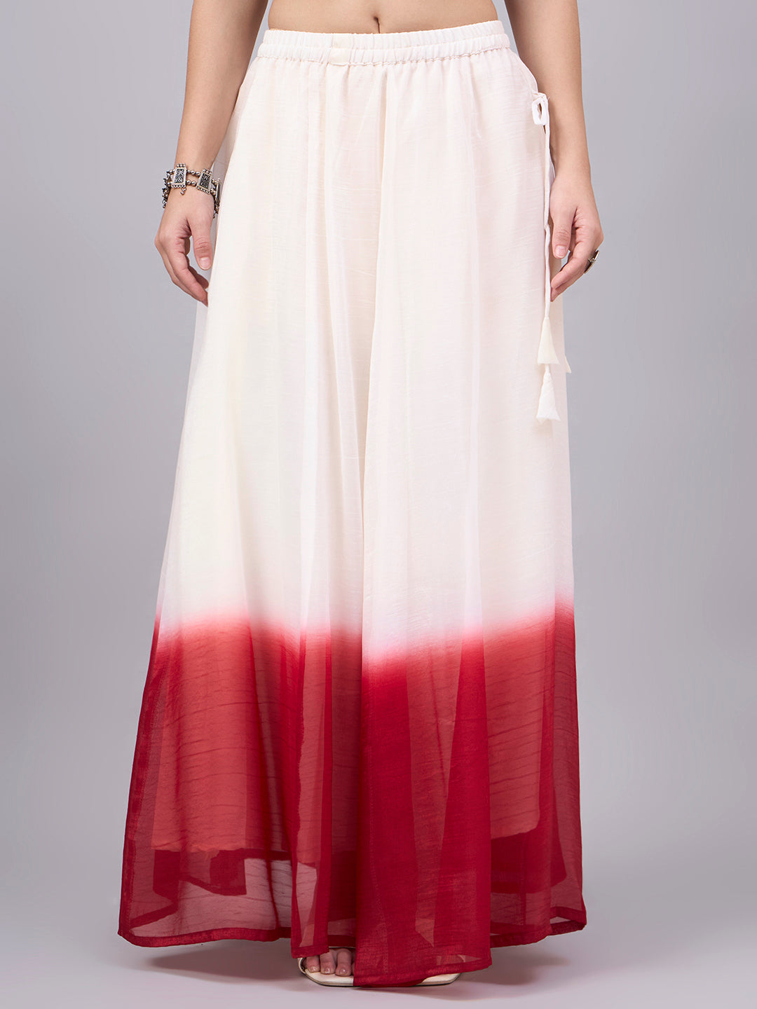 Red Ombre Flowy Skirt