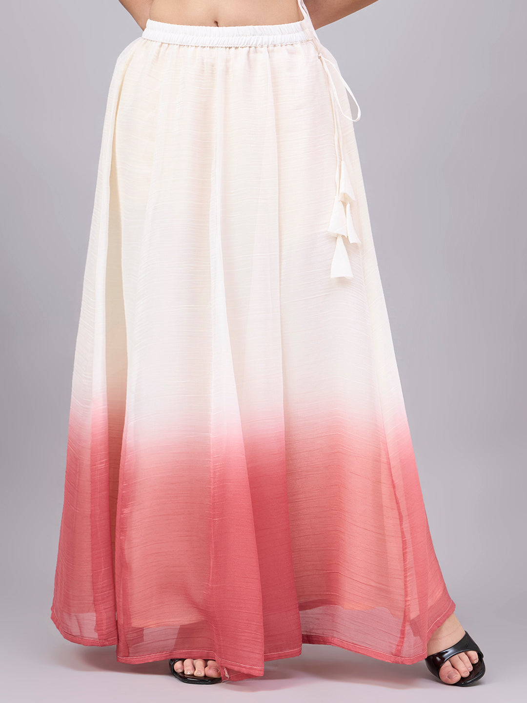 Peach Ombre Flowy Skirt