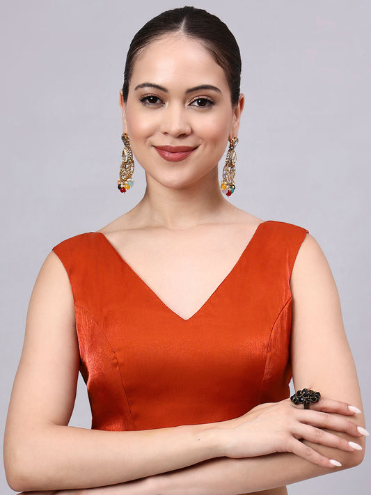 Fanta Padded Satin Cotton Glass Silk Blouse for Women