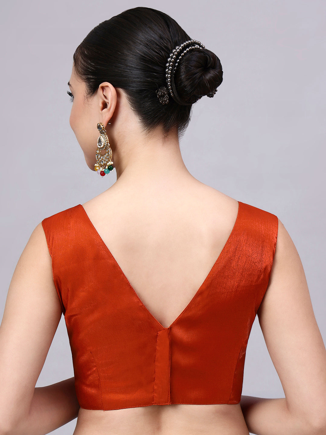Fanta Padded Satin Cotton Glass Silk Blouse for Women