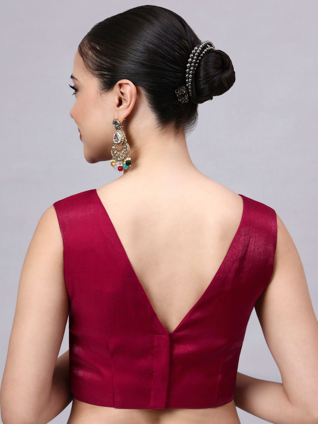 Rani Padded Satin Cotton Glass Silk Blouse for Women