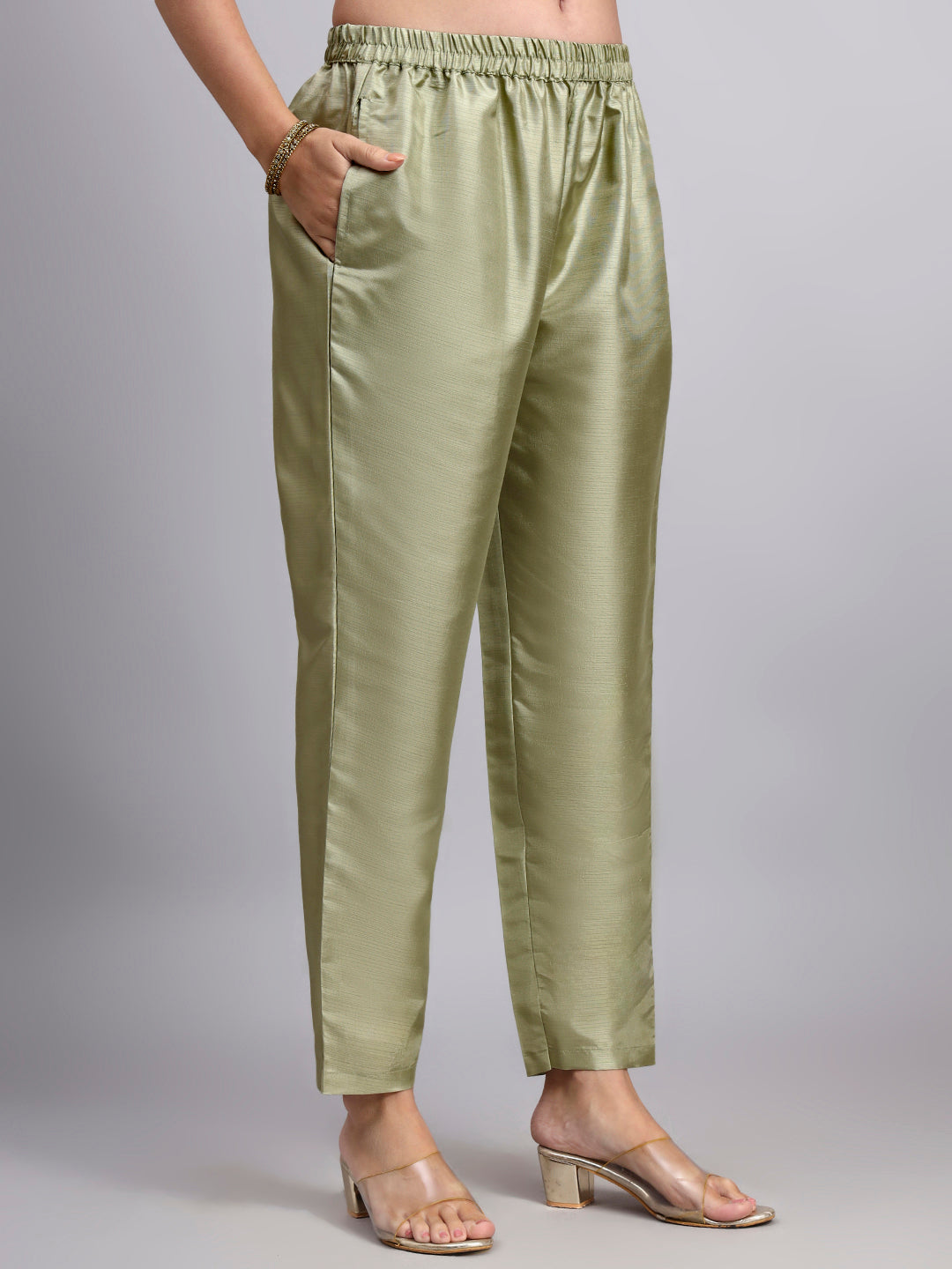 Pista Green Embroidered Kurta Set