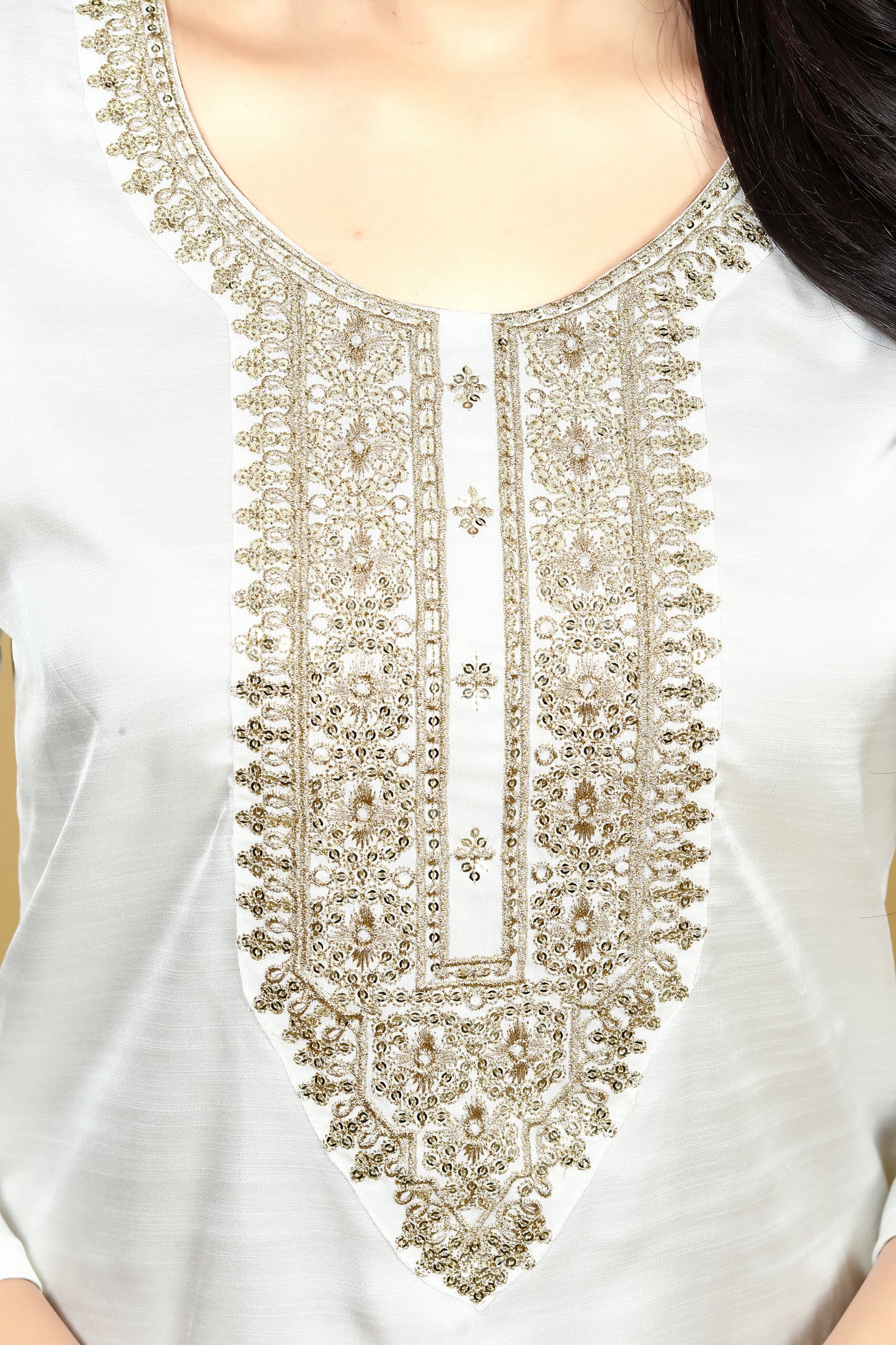 White Embroidered Kurta Set