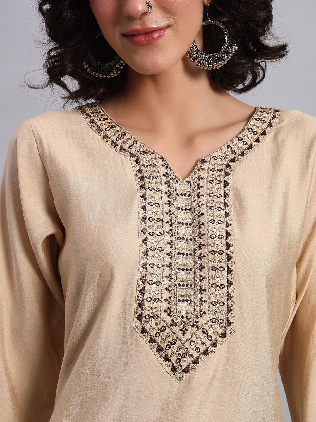Biscuit Straight Kurta