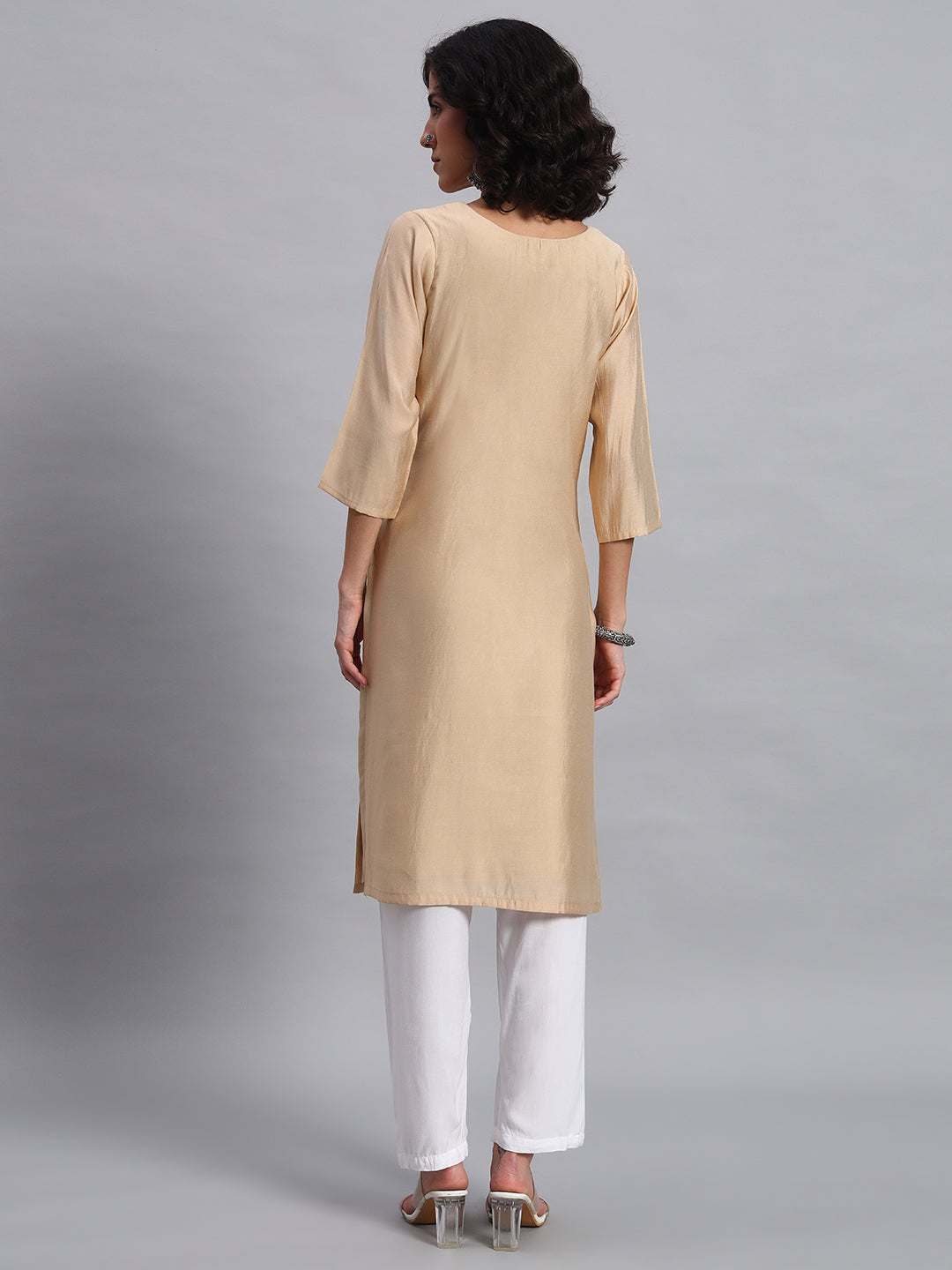 Champagne-beige kurta set