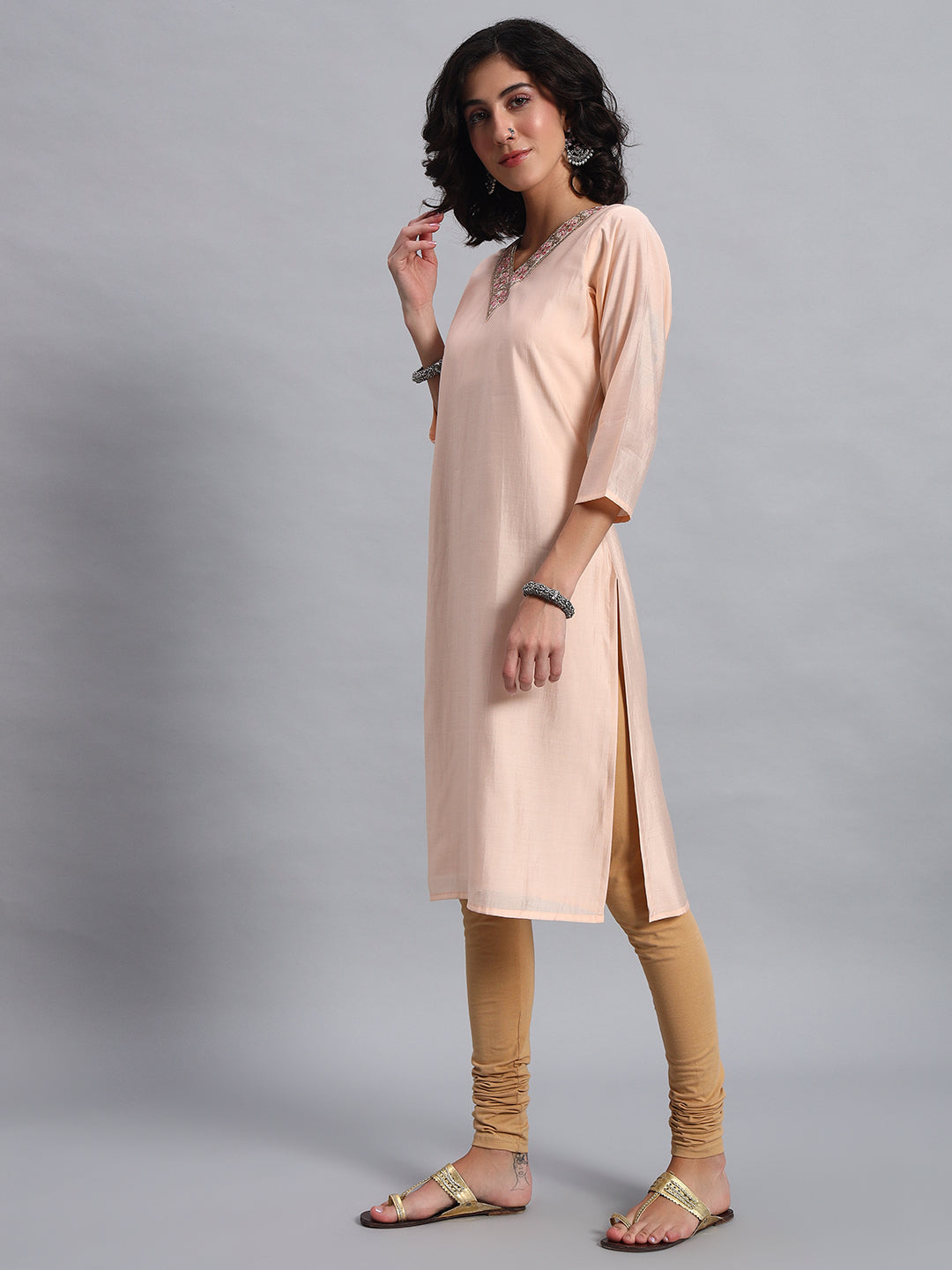 Peach Pink Kurta