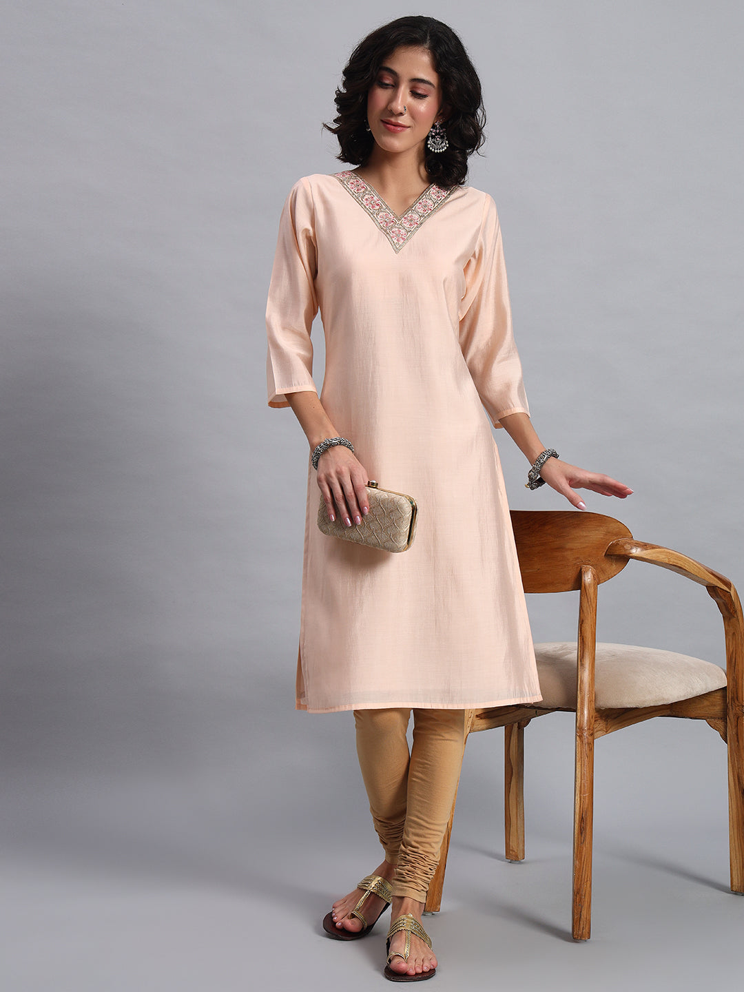 Peach Pink Kurta