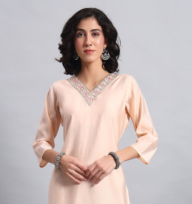 Peach Pink Kurta
