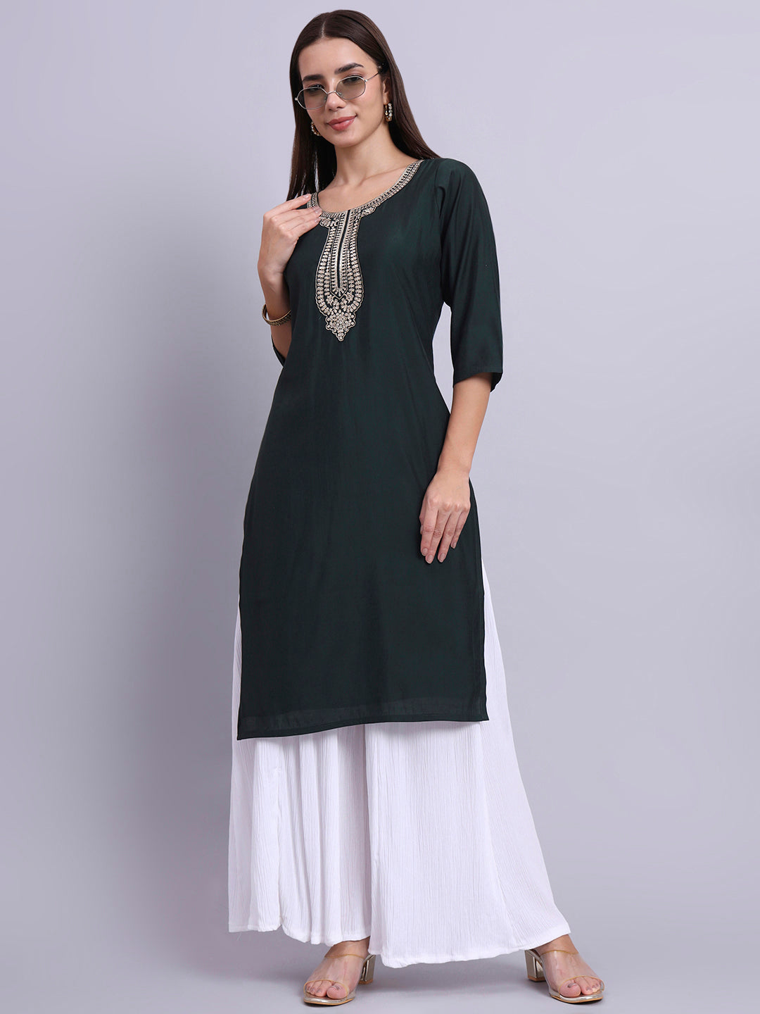 Bottle Green Kurta