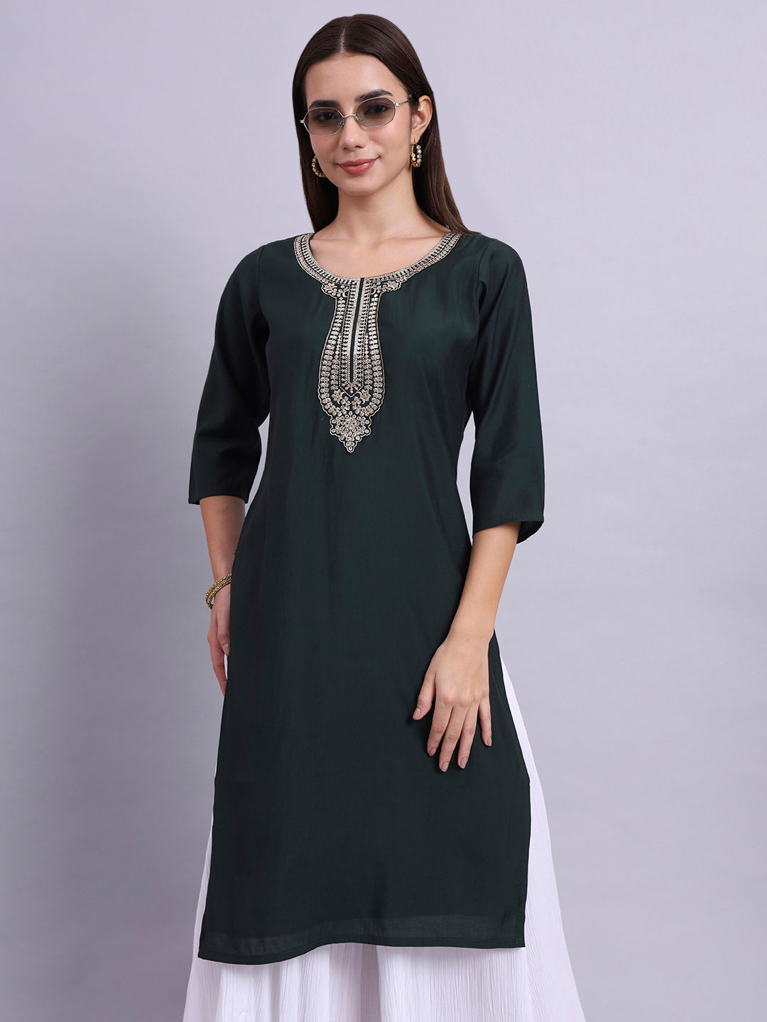 Bottle Green Kurta