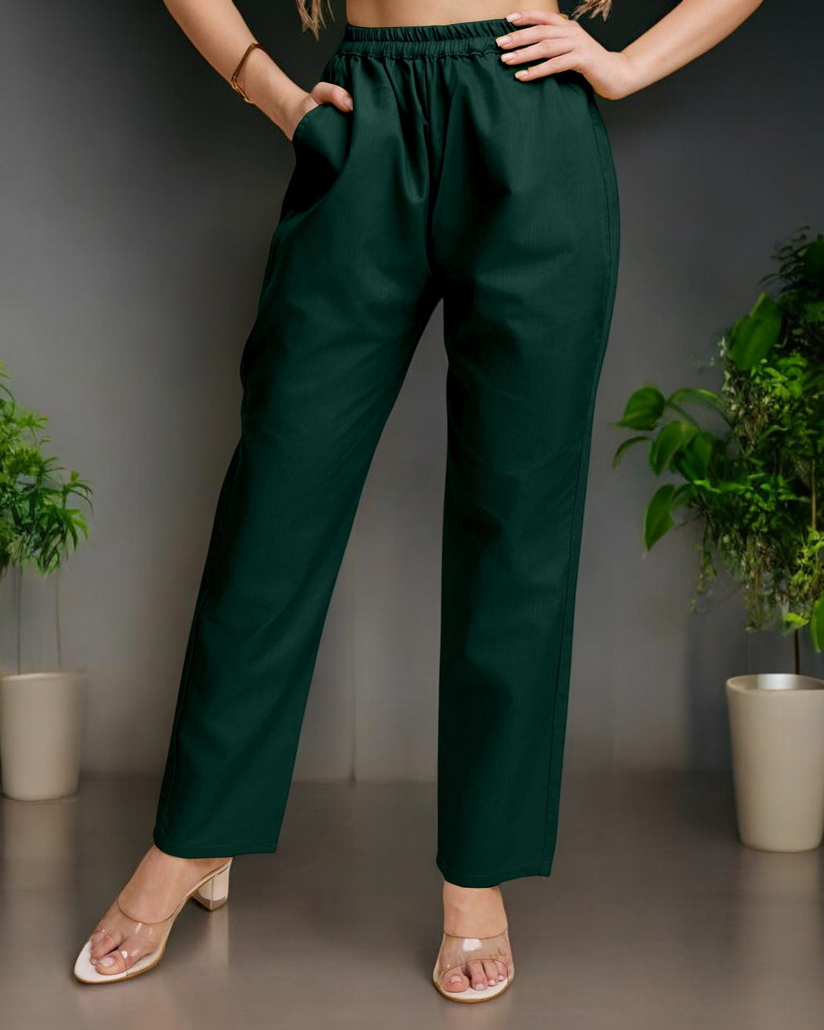 BGreen Straight Kurta Set for Women