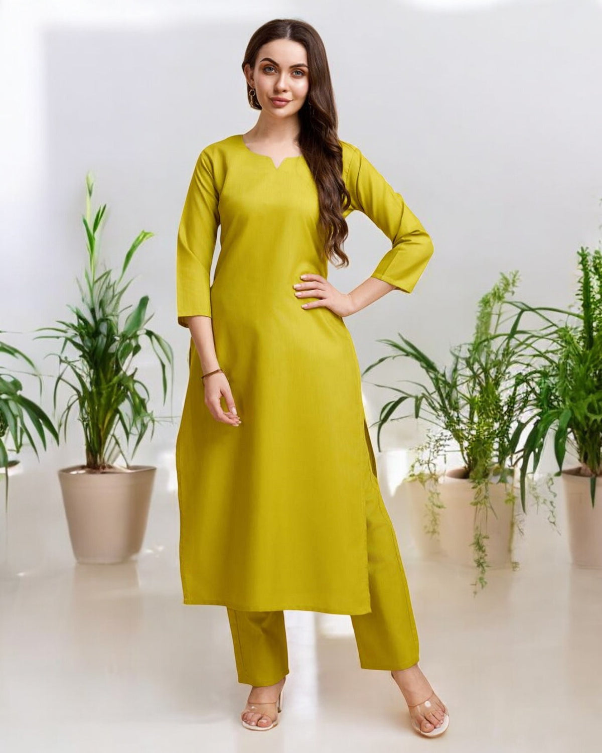 Parrot Straight Kurta Set for Women