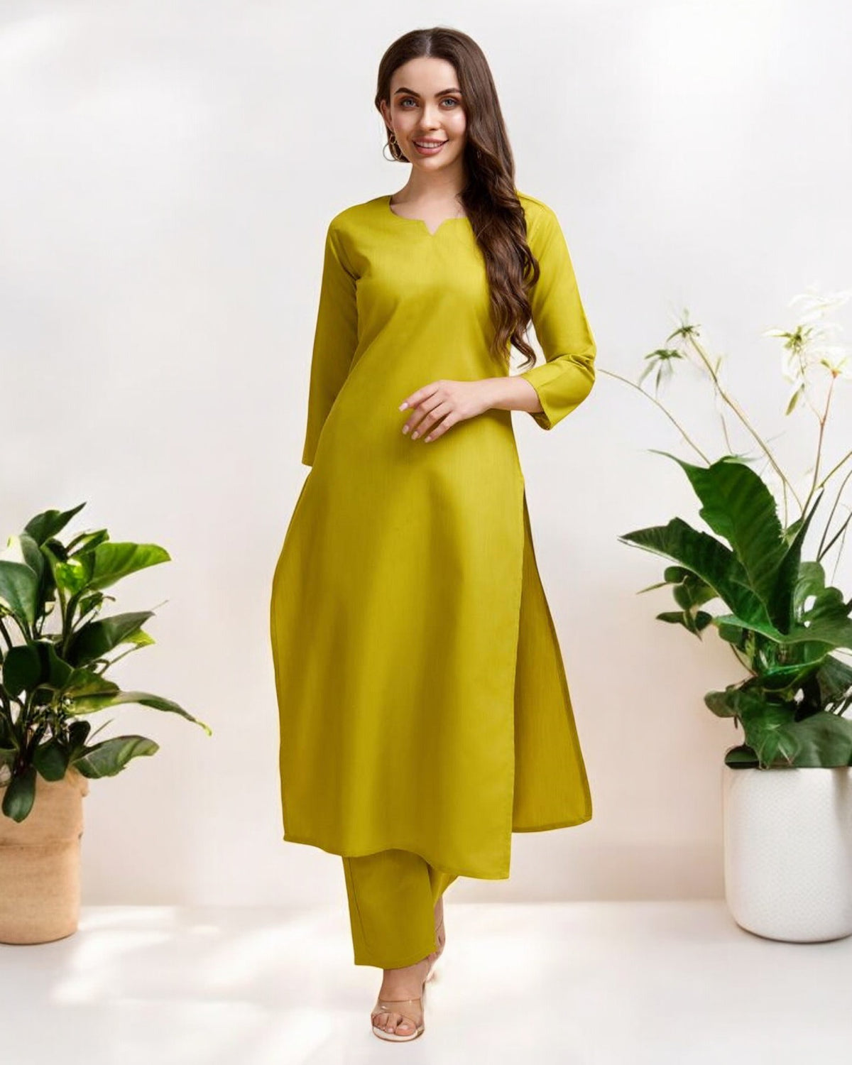 Parrot Straight Kurta Set for Women