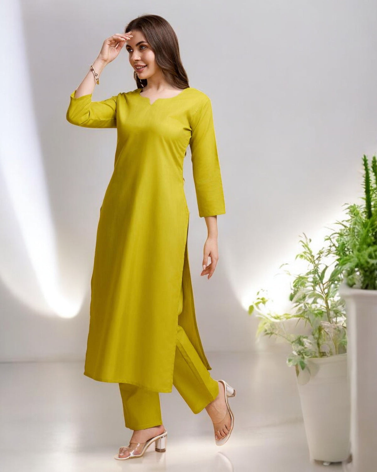 Parrot Straight Kurta Set for Women