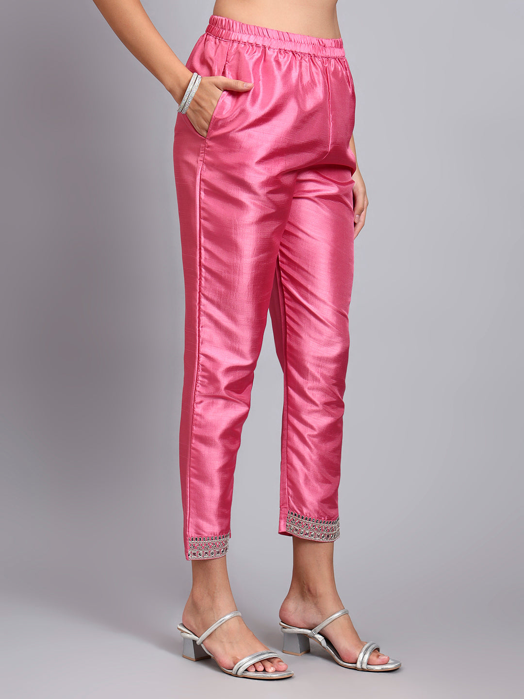 Pink Embroidered Kurta Set