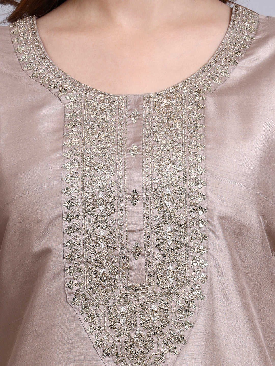 Embroidered Kurti Set with Dupatta