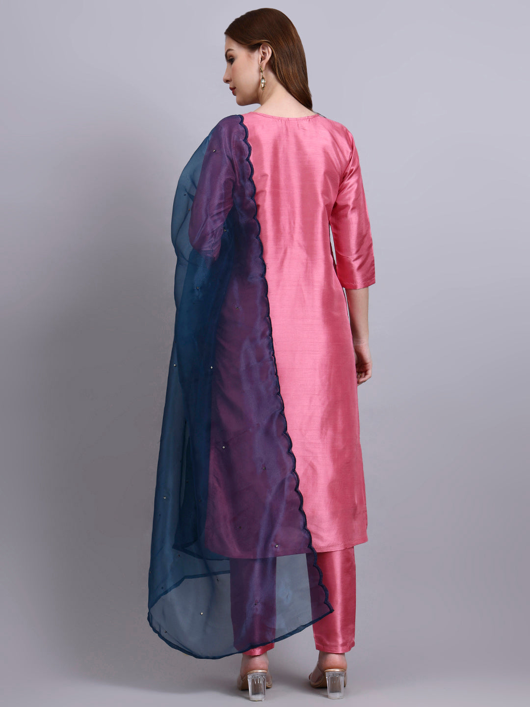 Embroidered Kurti Set with Dupatta