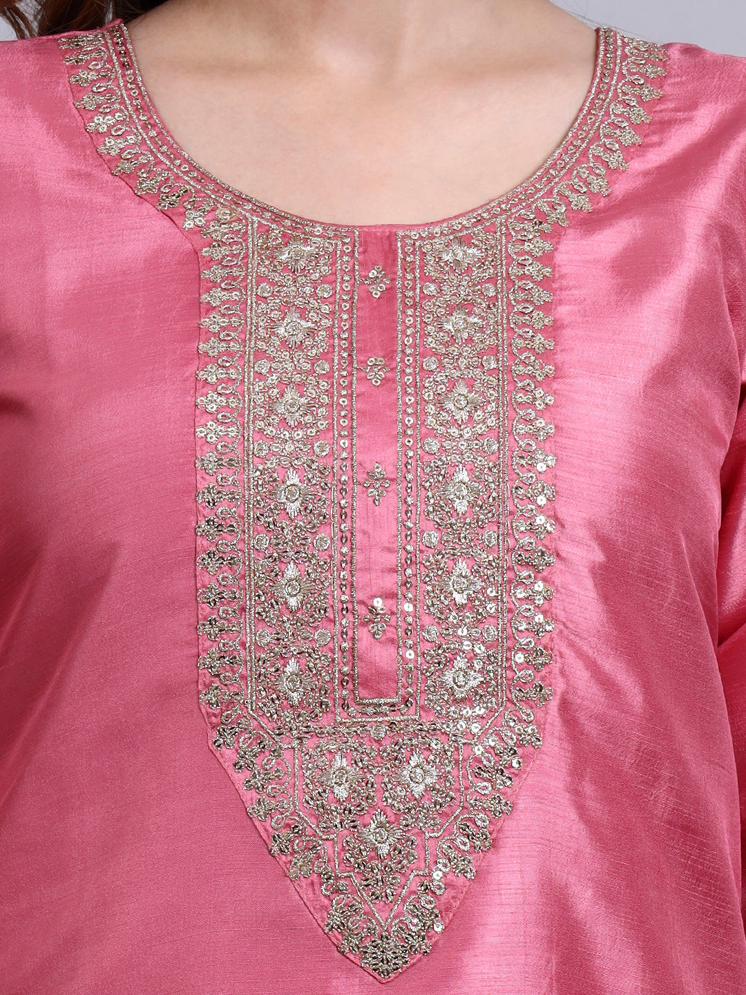 Embroidered Kurti Set with Dupatta