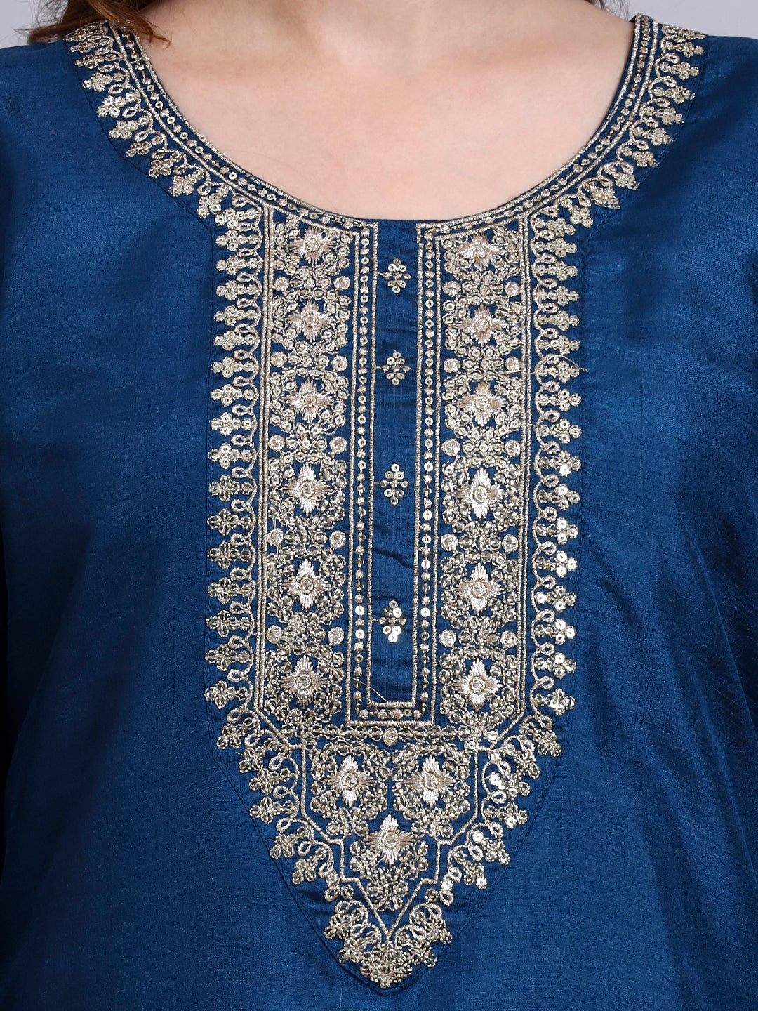 Embroidered Kurti Set with Dupatta