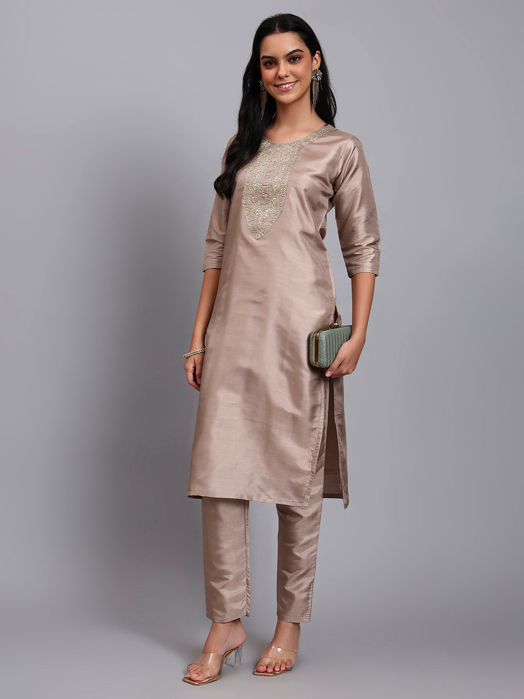White Embroidered Kurta Set