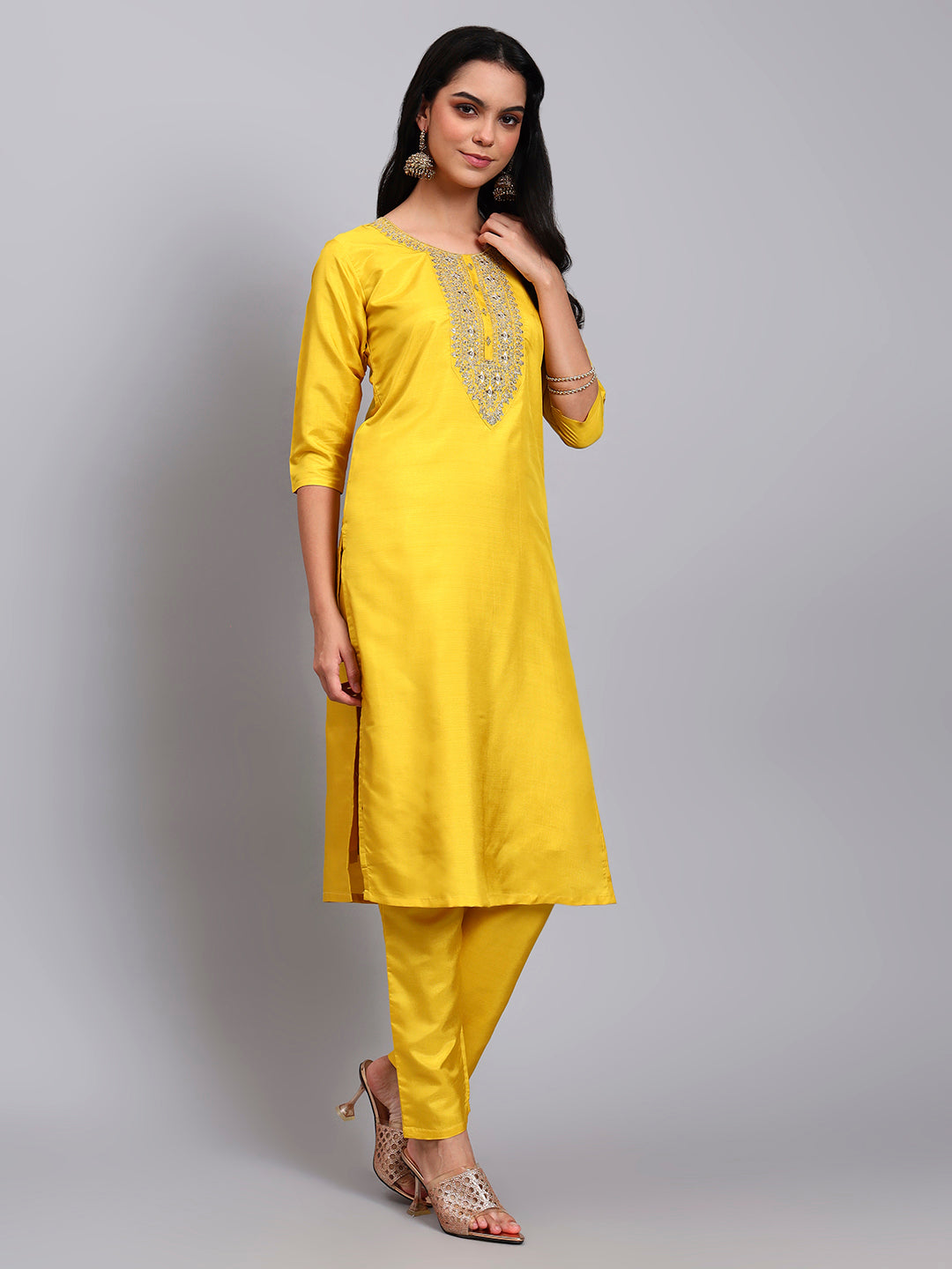 White Embroidered Kurta Set