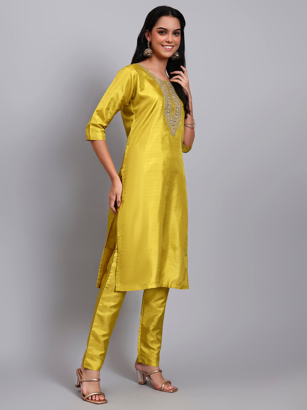White Embroidered Kurta Set