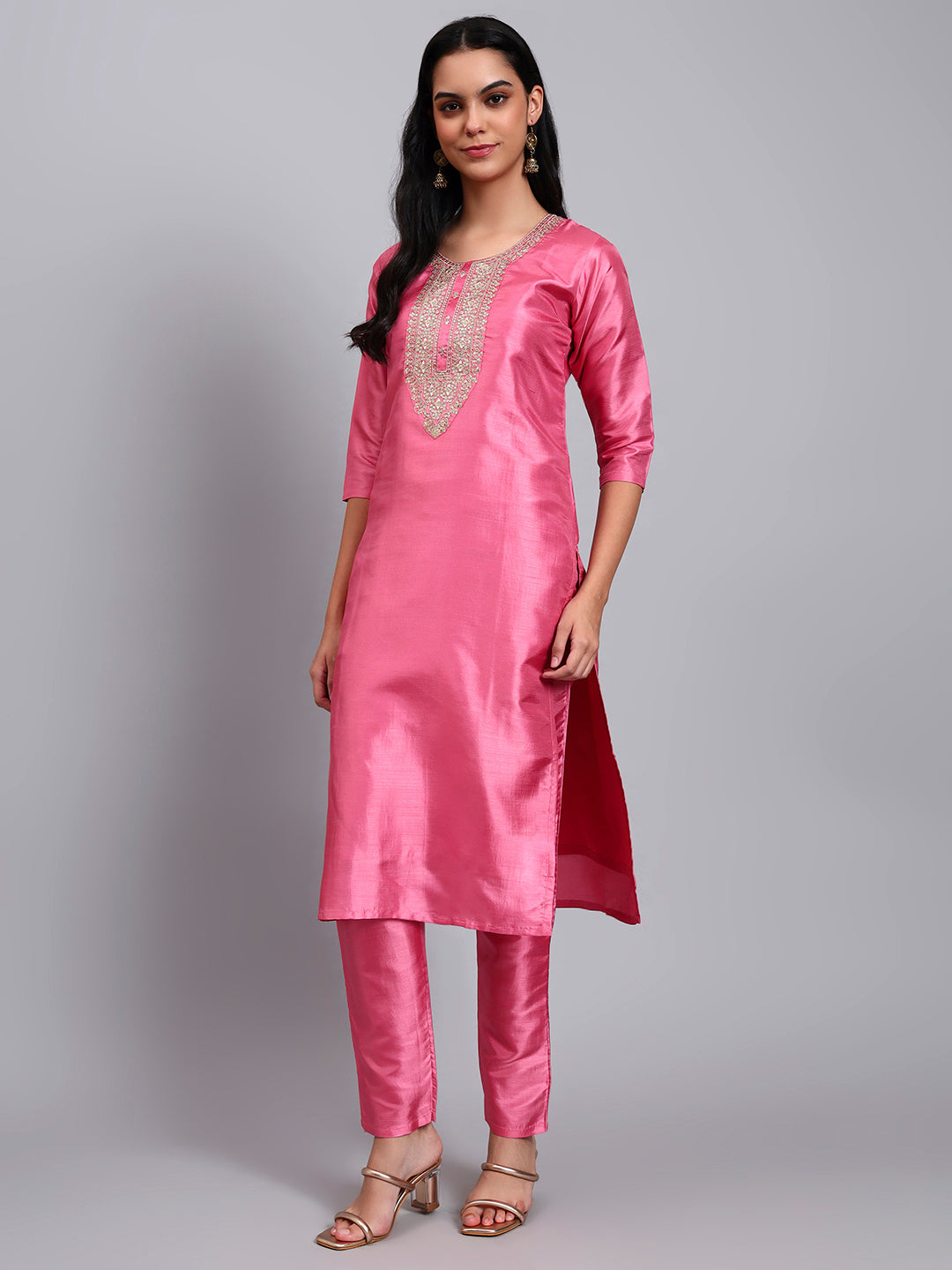 White Embroidered Kurta Set