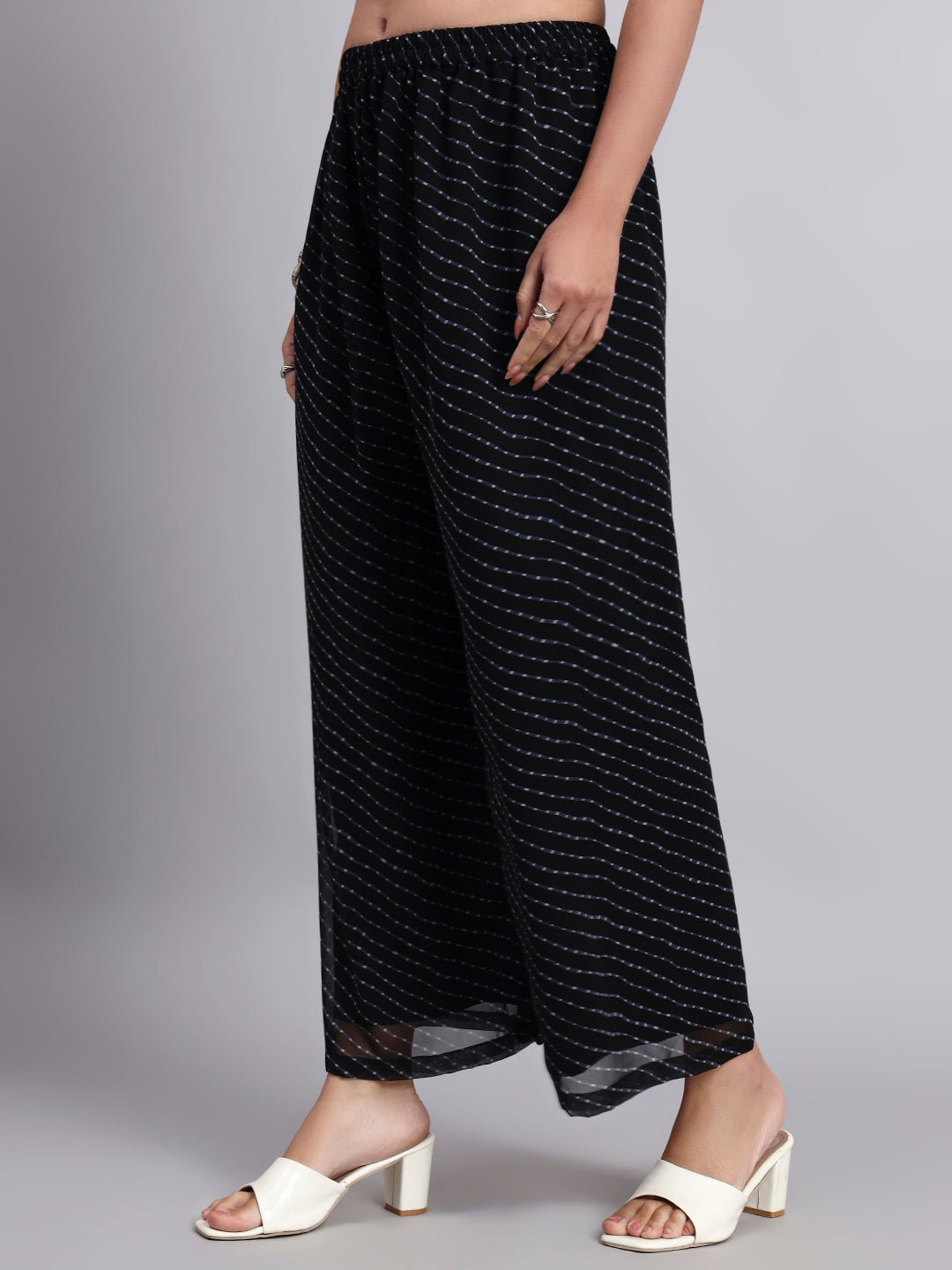 Women’s Black Flared Palazzo Pants