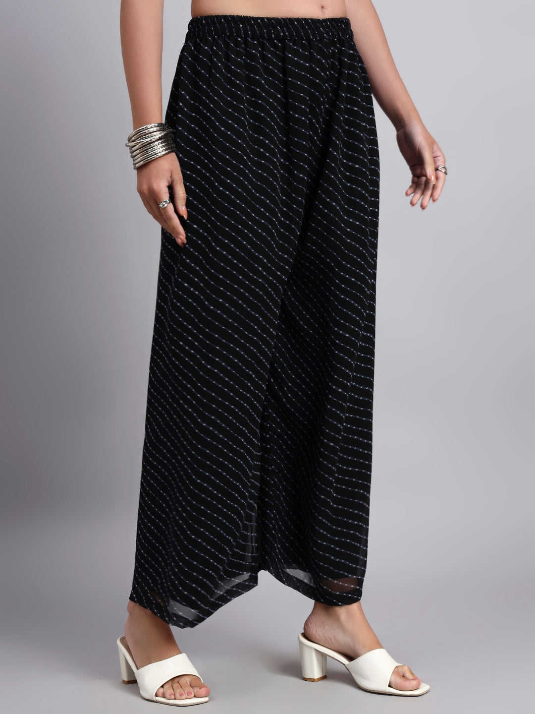 Women’s Black Flared Palazzo Pants