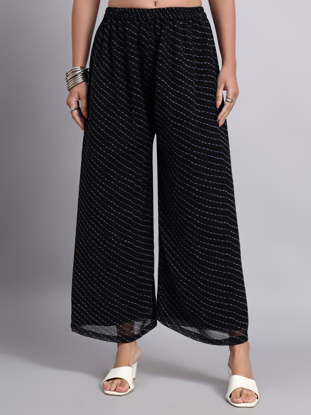 Women’s Black Flared Palazzo Pants