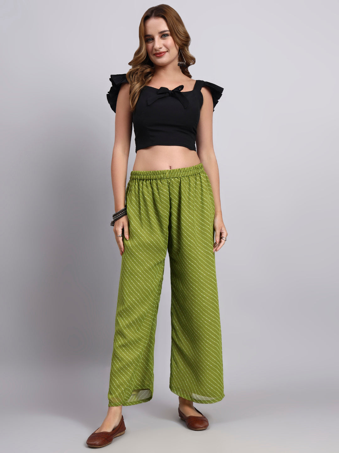 Women’s Black Flared Palazzo Pants
