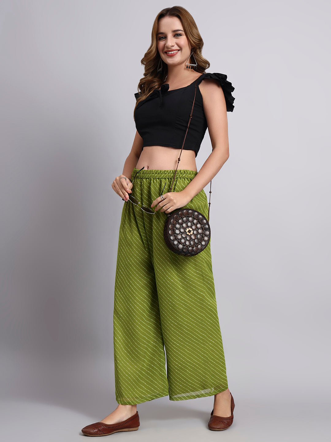 Women’s Black Flared Palazzo Pants