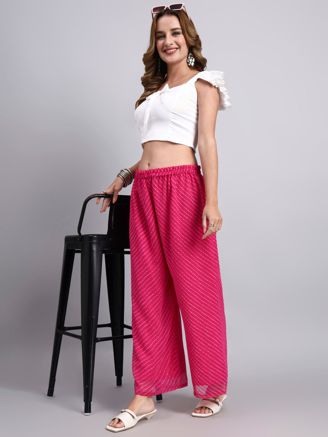 Women’s Black Flared Palazzo Pants