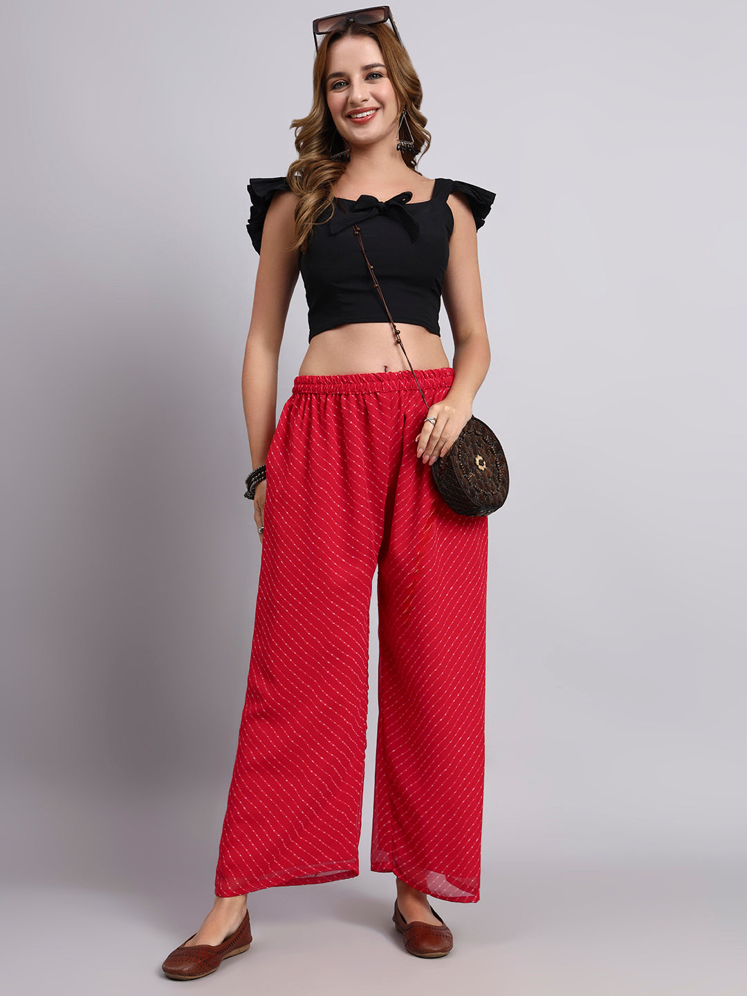 Women’s Black Flared Palazzo Pants