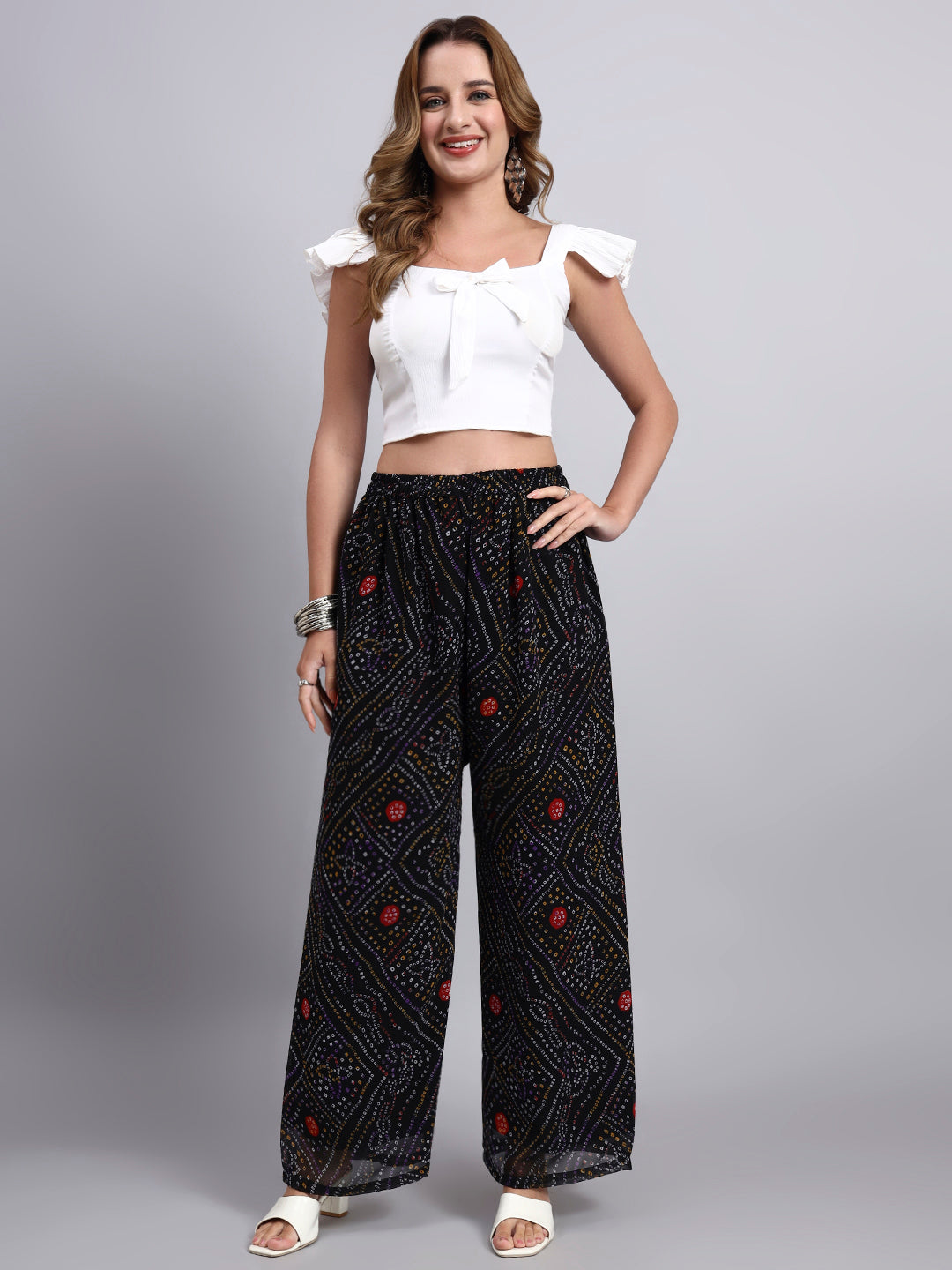 Women’s Bandhani Printed Palazzo Pants