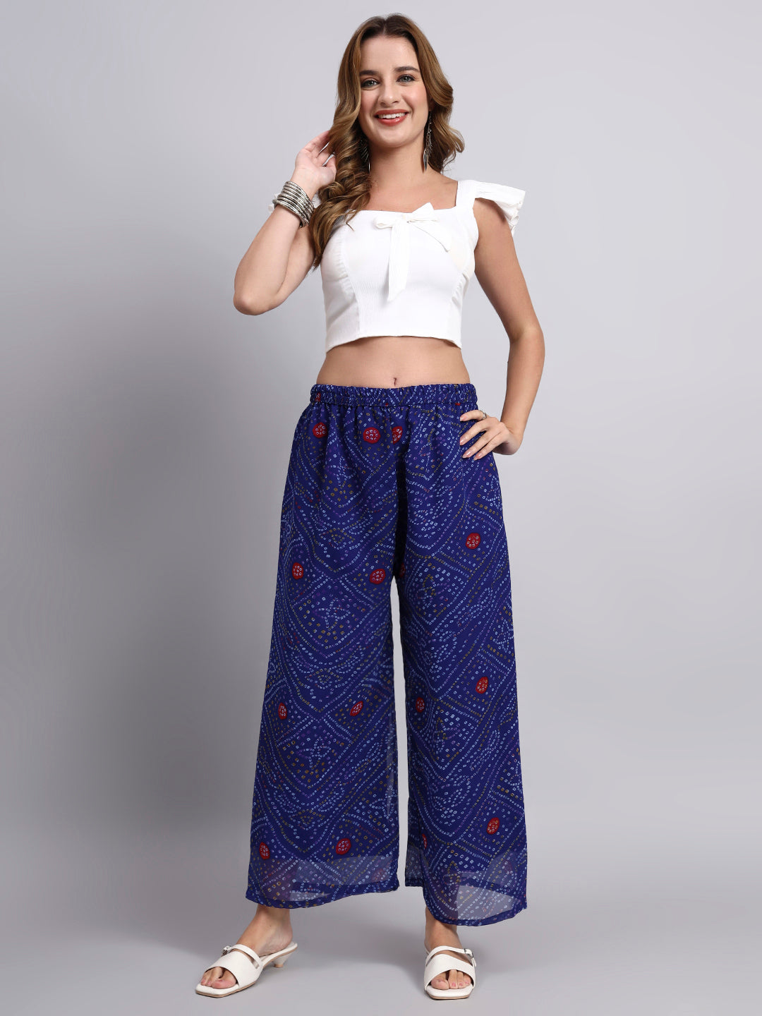 Women’s Bandhani Printed Palazzo Pants