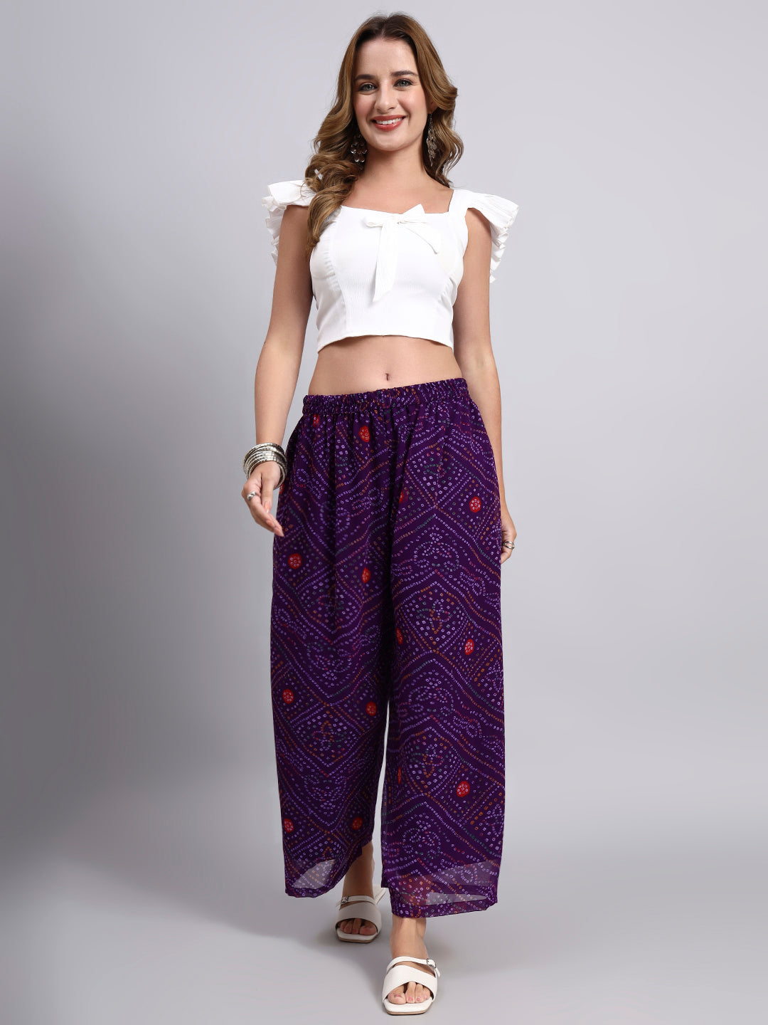 Women’s Bandhani Printed Palazzo Pants