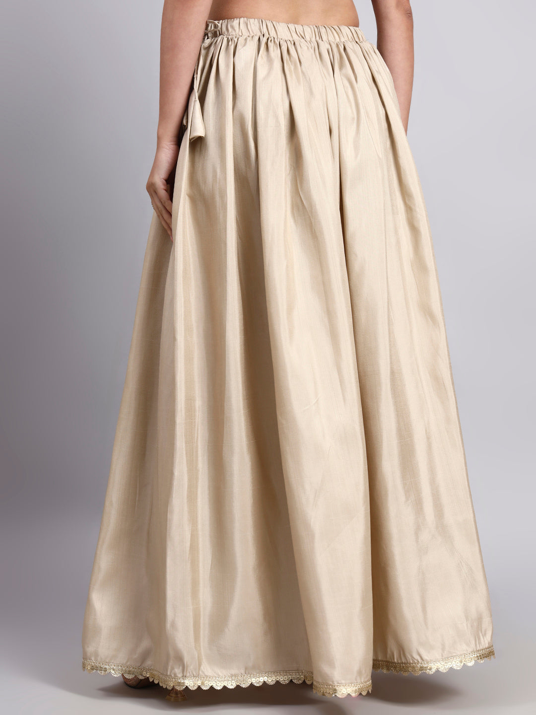 Beige Flared Skirt
